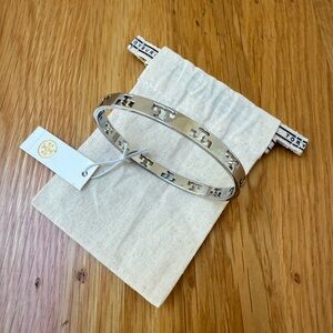 NWT Tory Burch Pierced T Bangle